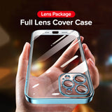 Full Lens Cover Shockproof Plating Case For iPhone 12 Series