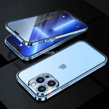 Luxury Aluminum Metal Double Sided Glass Matte Transparent Case For iPhone 13 Series