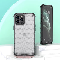 Transparent Shockproof Half Clear Honeycomb Phone Case for iPhone 12 Series