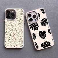 Various Flowers Leaves Shockproof Soft Case For iPhone 15 14 13 12 series