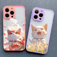 Cute Naughty Cat Soft TPU Case For iPhone 14 13 12 series