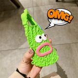 Wacky Bitter Melon Touch Pen Soft Silicone Case For iPhone 14 13 12 series