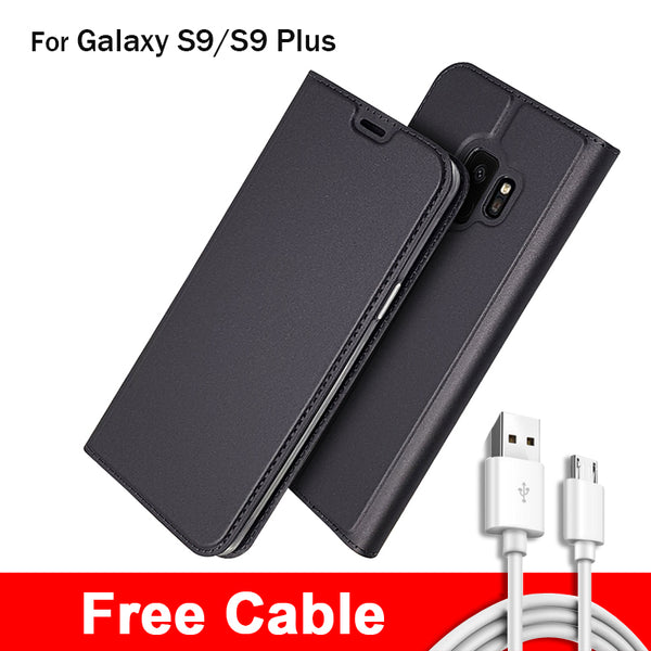 Wallet Case For Samsung Galaxy S9 S9 Plus + 1 Free Cable