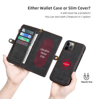 Wallet PU Portable Leather Case For iPhone 14 13 12 series