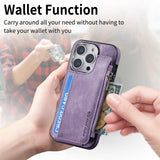 Magsafe Wireless Charging Magnetic Zipper Wallet Leather Case For iPhone 14 13 12 series