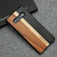 Shockproof Funda Natural Wooden Phone Case for Samsung Galaxy S10 S10 Plus S10e