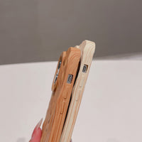 Wooden Grain Texture Solid Color Shockproof Soft Case For iPhone 14 13 12 series
