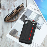 Cards Slots Cloth Wrist Strap Case for iPhone 11 Pro Max XR X Xs Max