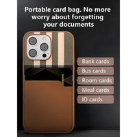Luxury PU Leather Card Holder Wallet Case for iPhone 15 14 series
