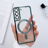 Magsafe Magnetic Wireless Charging Transparent Soft Case for Samsung S23 S22 S21 Ultra Plus