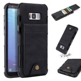 Card Holder Slots Leather Case For Galaxy S9 S9 Plus