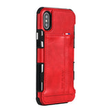 Leather Cases For iPhone X 8 7 6 Plus Multi Card Holders