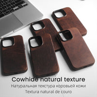 Retro Genuine Leather Case For iPhone 14 series