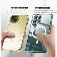 Metal Wireless Charging Magsafe Case For Samsung Galaxy S23 S22 S21 Ultra Plus