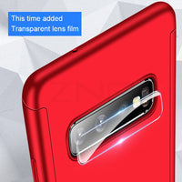 360 Degree Shockproof Case + Lens Glass Film for For Samsung Galaxy S10 S10 Plus S10e