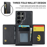 Zipper Cards Bag Detachable Leather Wallet Case For Samsung Galaxy S23 S22 S21 Ultra Plus