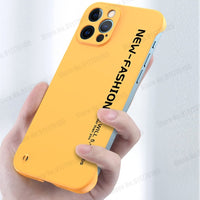 Ultra thin Frameless Matte PC Ring Holder Shockproof Phone Case For iPhone 12 Series