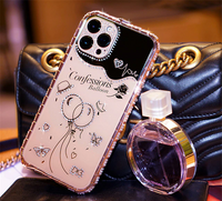 Shockproof Glitter Rhinestone Diamond Metal Bumper Case For iPhone 14 13 12 series