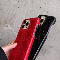 Leather Glossy Case for iPhone 13 12 11 Pro Max Mini