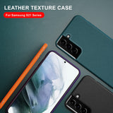 PU Leather Texture Hard Case For Samsung Galaxy S21 Series