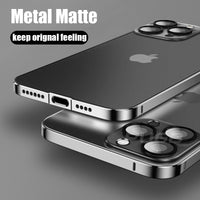 Luxury Aluminum Metal Matte Case for iPhone 14 13 12 series