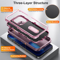 3 Layers Protection Military Grade Shockproof Heavy Duty Protective Case with Kickstand for iPhone 13 12 11 series