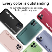 Ultra thin Soft Liquid Silicone Luxury Painted Colorful Phone Case For iPhone 11 Series
