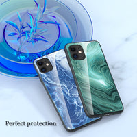 Camera Protection Shockproof Transparent Marble Phone Case For iPhone 12 Mini 1
