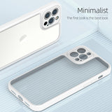 Premium Ultra Thin Frosted Transparent Silicone Case with Soft Frame Camera Protector For iPhone 12 Series