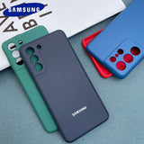 TPU Soft Touch Back Protective Cover Silky Silicone No Fingerprint Case for Samsung Galaxy S21 Series