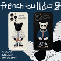 Trend Creative Minimalism 3D French Bulldog Pitbull Dog Case For iPhone 12 11 Series