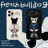 Trend Creative Minimalism 3D French Bulldog Pitbull Dog Case For iPhone 12 11 Series