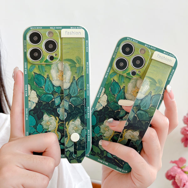 Wrist Strap Flower Case for iPhone 13 12 11 Pro Max