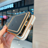 Soft Electroplated Card Bag Shockproof Phone Case For iPhone 12 11 Series