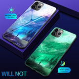 Luxury Moonlight Unicorn Luminous Glass Shockproof Case For iPhone 11 Series