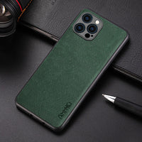 TPU Bumper Leather Texture Case For iPhone 13 12 11 Pro Max