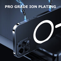 Luxury Plating Aluminum Frame Magnetic Lens Protection Case for iPhone 13 12 Pro Max