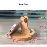 Wood Dog Mobile Phone Holder Stand