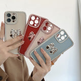 Fashion Bowknot Soft Shockproof Bumper Back Case For iPhone 13 12 11 Max Pro Mini