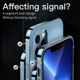 Stainless Frame Brushed Acrylic Shockproof Armor Case For iPhone 13 12 Series