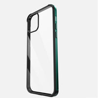 Luxury Transparent Metal Frame Nano Glass Case for iPhone 12 11 Series