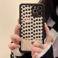 Luxury Korea Cute Star Pattern Leather Phone Case For iPhone 13 12 11 Series