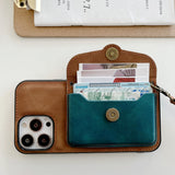 Luxury Wallet Strap Leather Case for iPhone 13 12 11 Pro Max