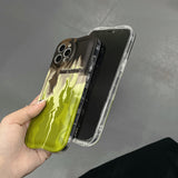 Cute Green Soft Silicone Case for iPhone 13 12 11 Pro Max