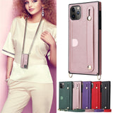 Fashion Lady Crossbody Leather Bracket Cover Case For iPhone 11 Series