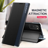 Smart View Window Magnetic Leather Flip Case for Samsung Galaxy S20 Fe Ultra Plus