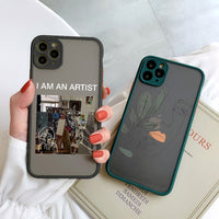 Cute Art Retro Abstract Geometry Anti fall Cover Phone Case For iPhone 11 Series
