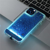 Sound Music Control Led Light Up Glitter Phone Case for iPhone 13 12 11