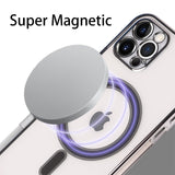Electroplate Soft Silicone Magnet Case for iPhone 12 11 Series