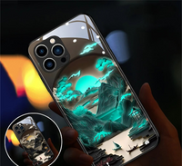 Japan Mount Fuji Natural Landscape Sound Control LED Flash Cases For iPhone 15 14 13 series